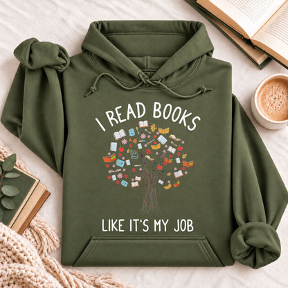 I Read Books Like It's My Job Hoodie