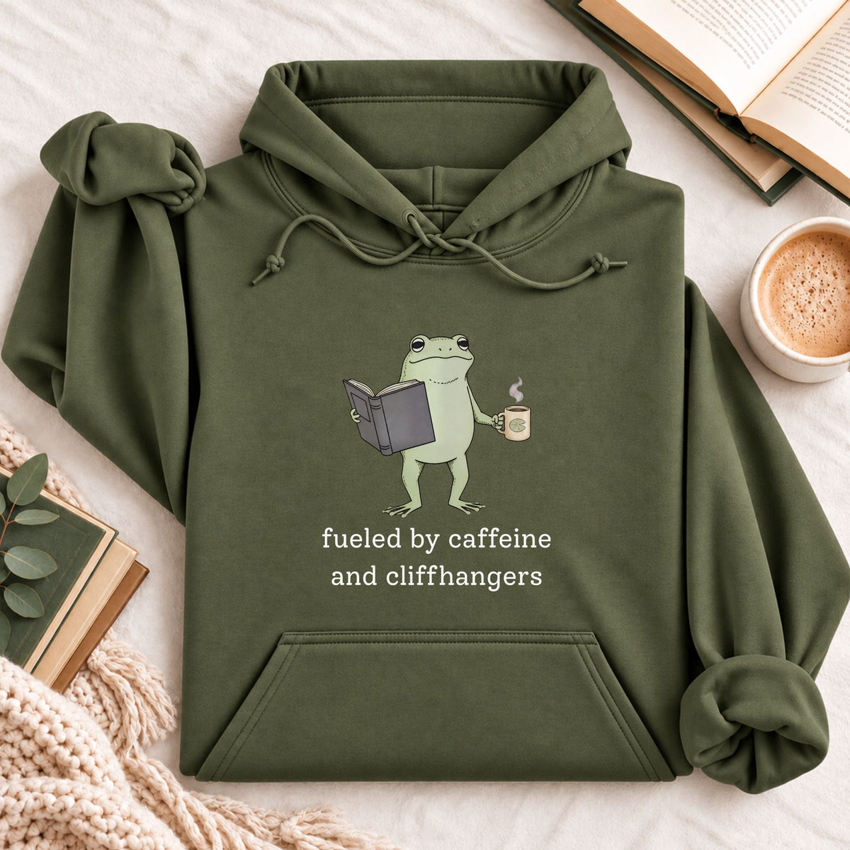 Fueled By Caffeine and Cliffhangers Hoodie