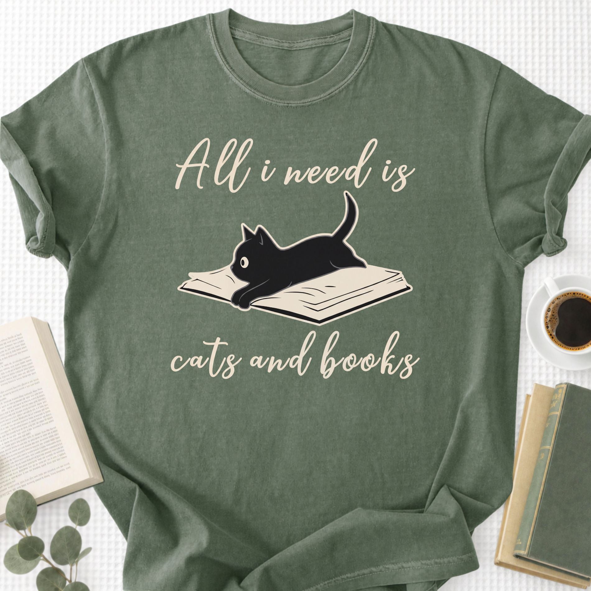 All I Need is Cats And Books Unisex T-Shirt