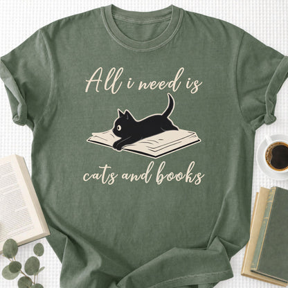 All I Need is Cats And Books Unisex T-Shirt