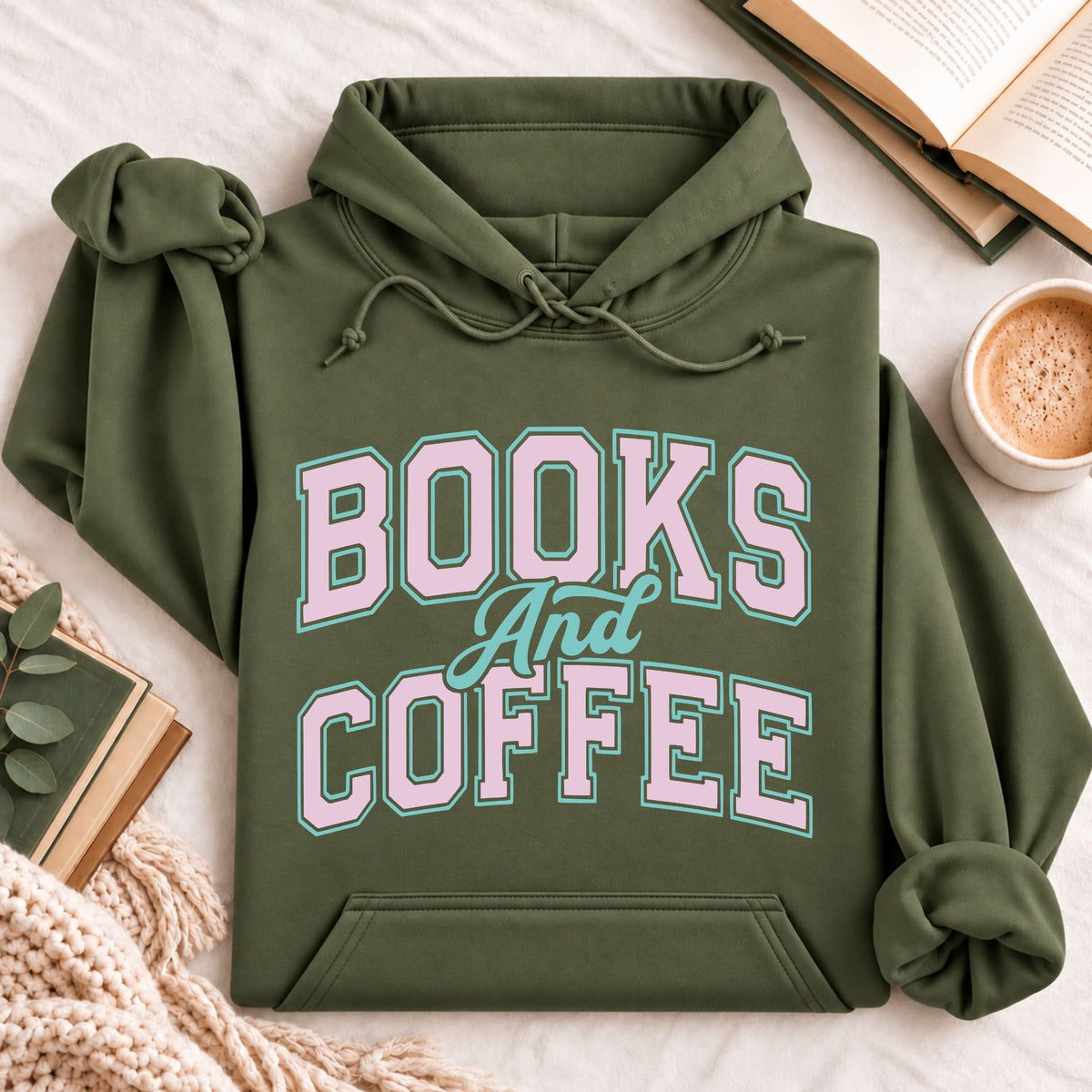 Books and Coffee Hoodie
