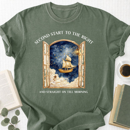Second Start To The Right Peter Pan Unisex T-Shirt