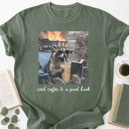 Ice Coffee & a Good Book Unisex T-Shirt