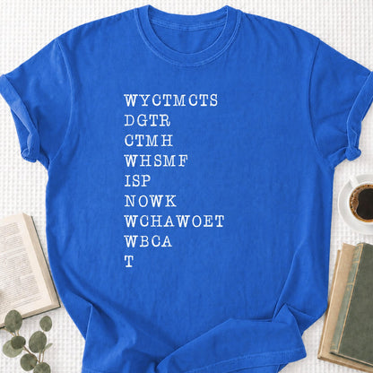 WYCTMCTS DGTS Lyric Initials Unisex T-Shirt