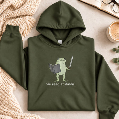 We Read At Dawn Frog Hoodie
