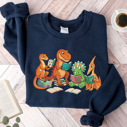 Dinosaur Reading Unisex Sweatshirt