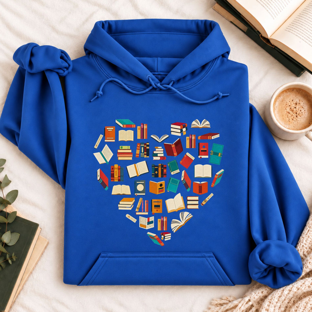 Books Heart Hoodie