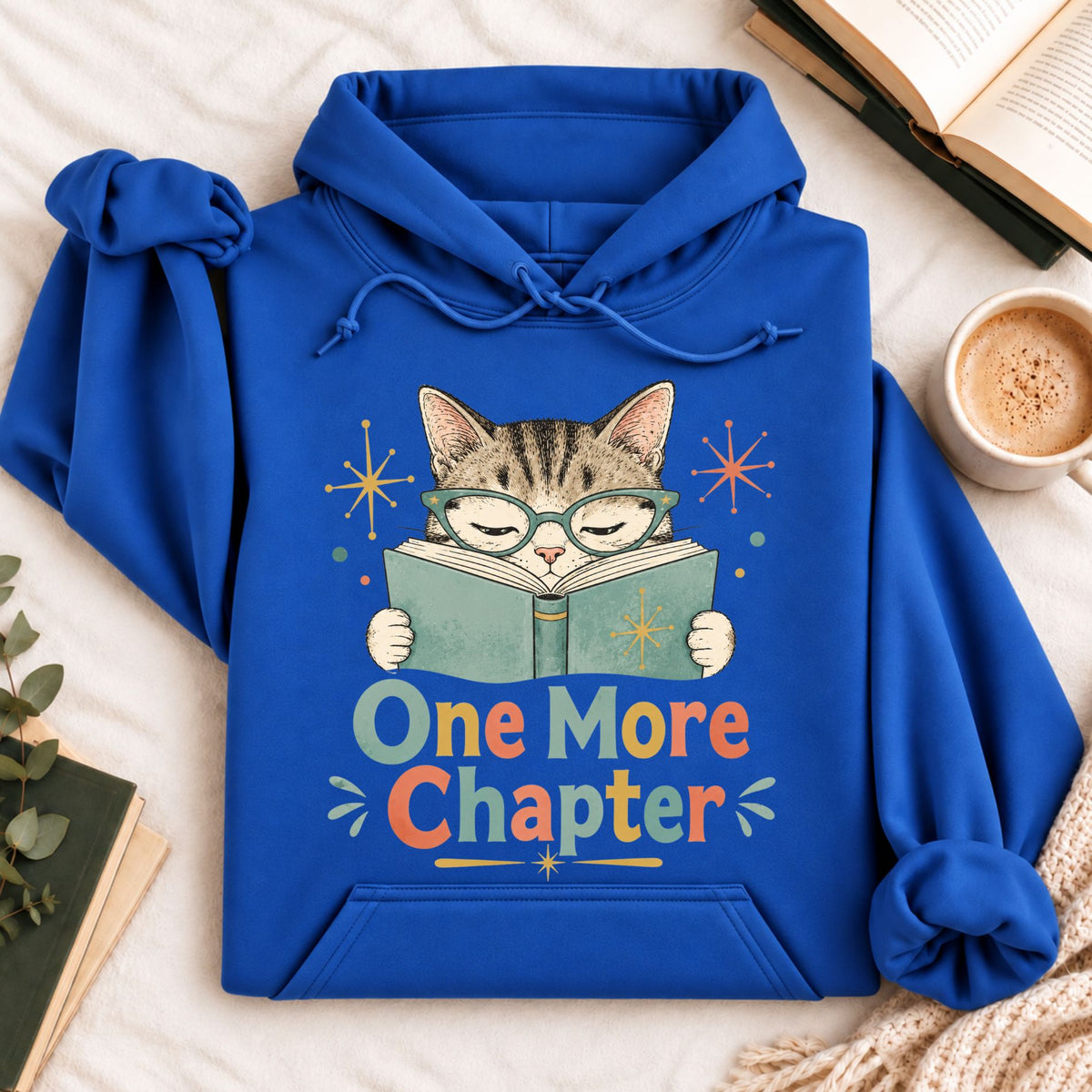 Retro Cat One More Chapter Hoodie