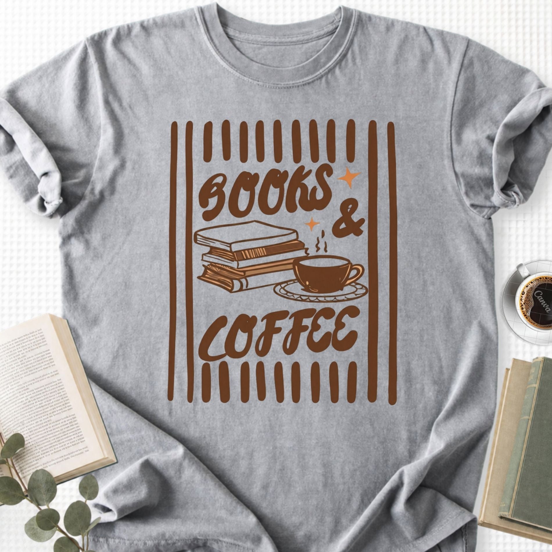 Books & Coffee Unisex T-Shirt