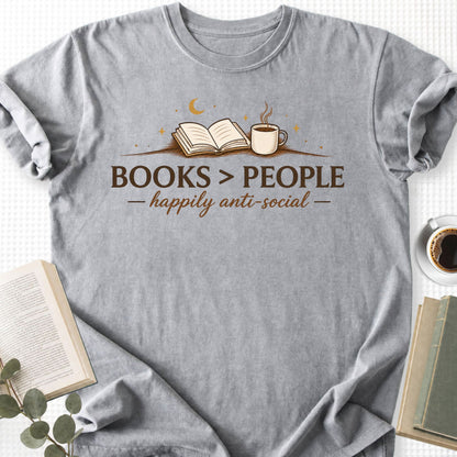 Books > People Happily Anti-Social Unisex T-Shirt
