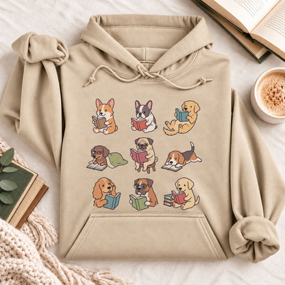 Dog Reading Hoodie