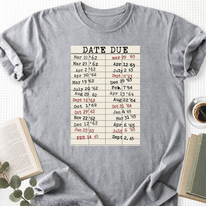 Date Due Library Card Unisex T-Shirt