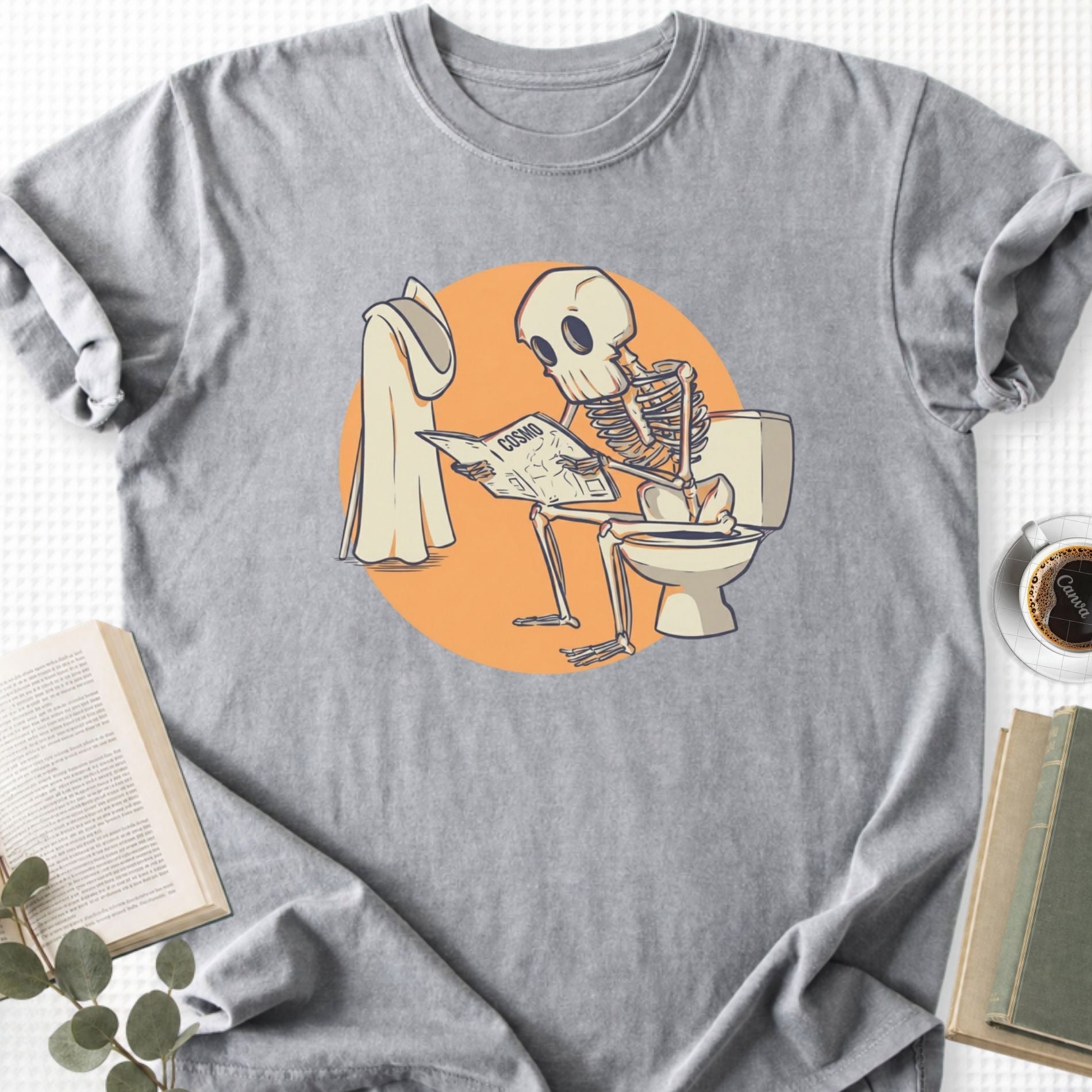 Reading Skeleton Meme Unisex T-Shirt