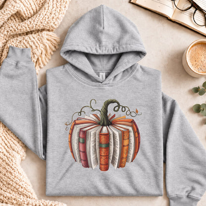 Fall Book Pumpkin Hoodie