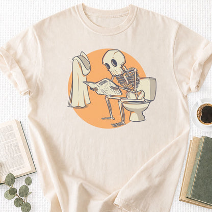Reading Skeleton Meme Unisex T-Shirt