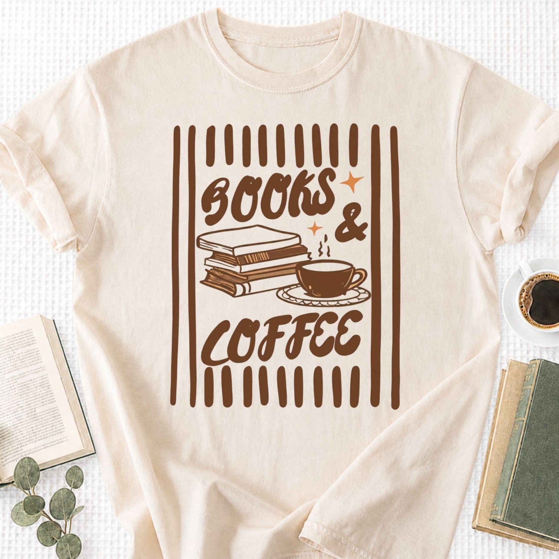 Books & Coffee Unisex T-Shirt