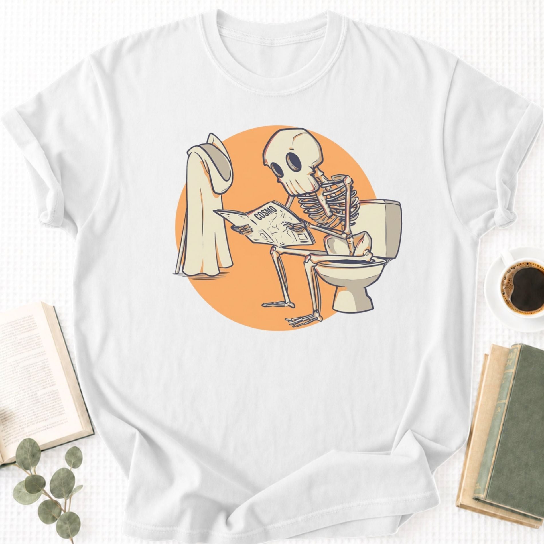 Reading Skeleton Meme Unisex T-Shirt