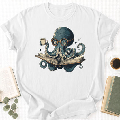 Octopus Reading Unisex T-Shirt