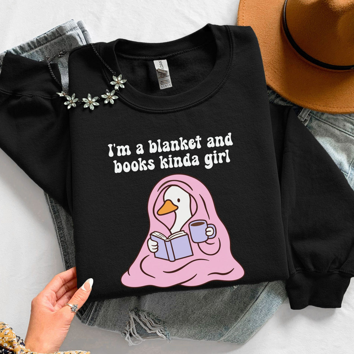I'm A Blanket And Books Kinda Girl Unisex Sweatshirt