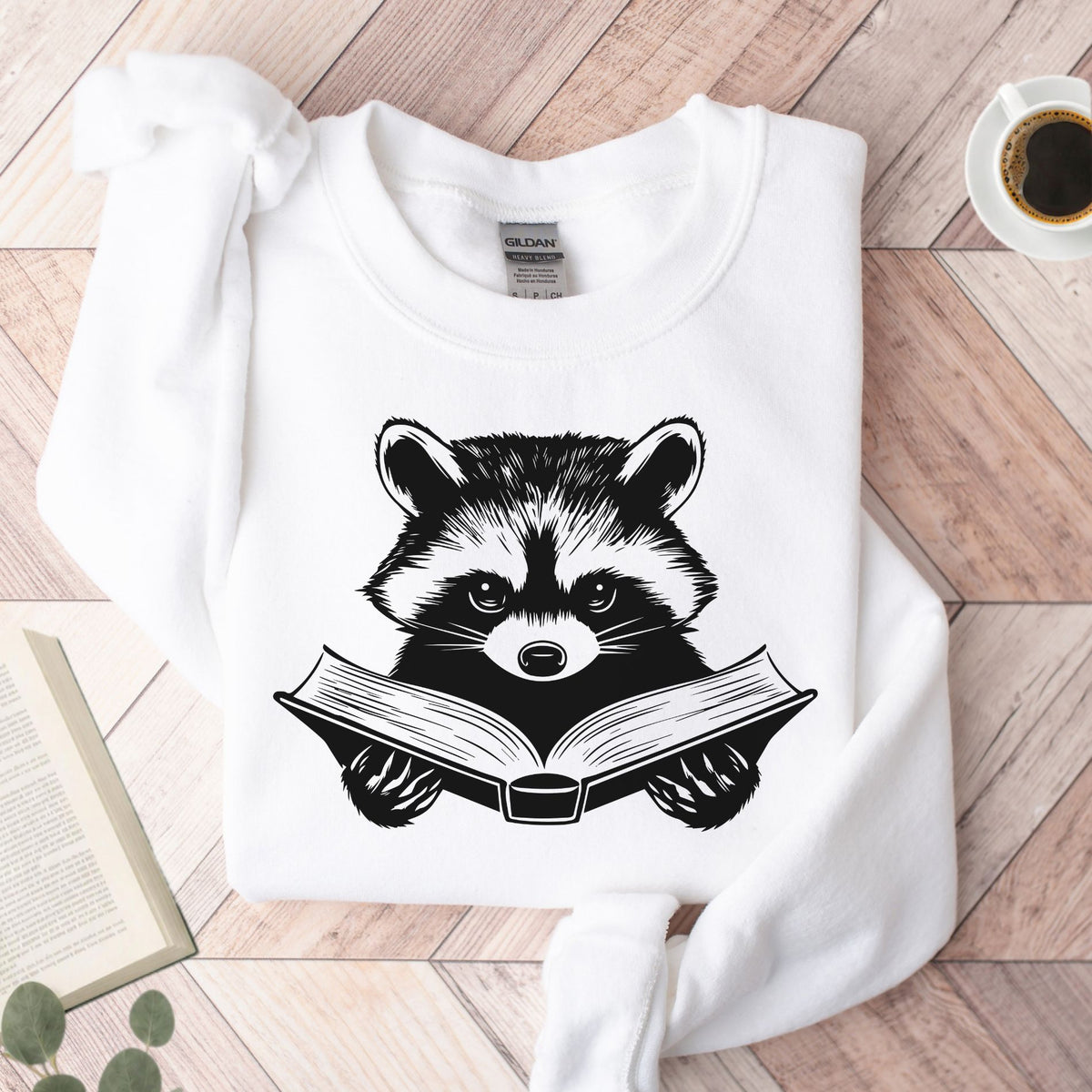 Raccoon Reading a Book Unisex Sweatshirt