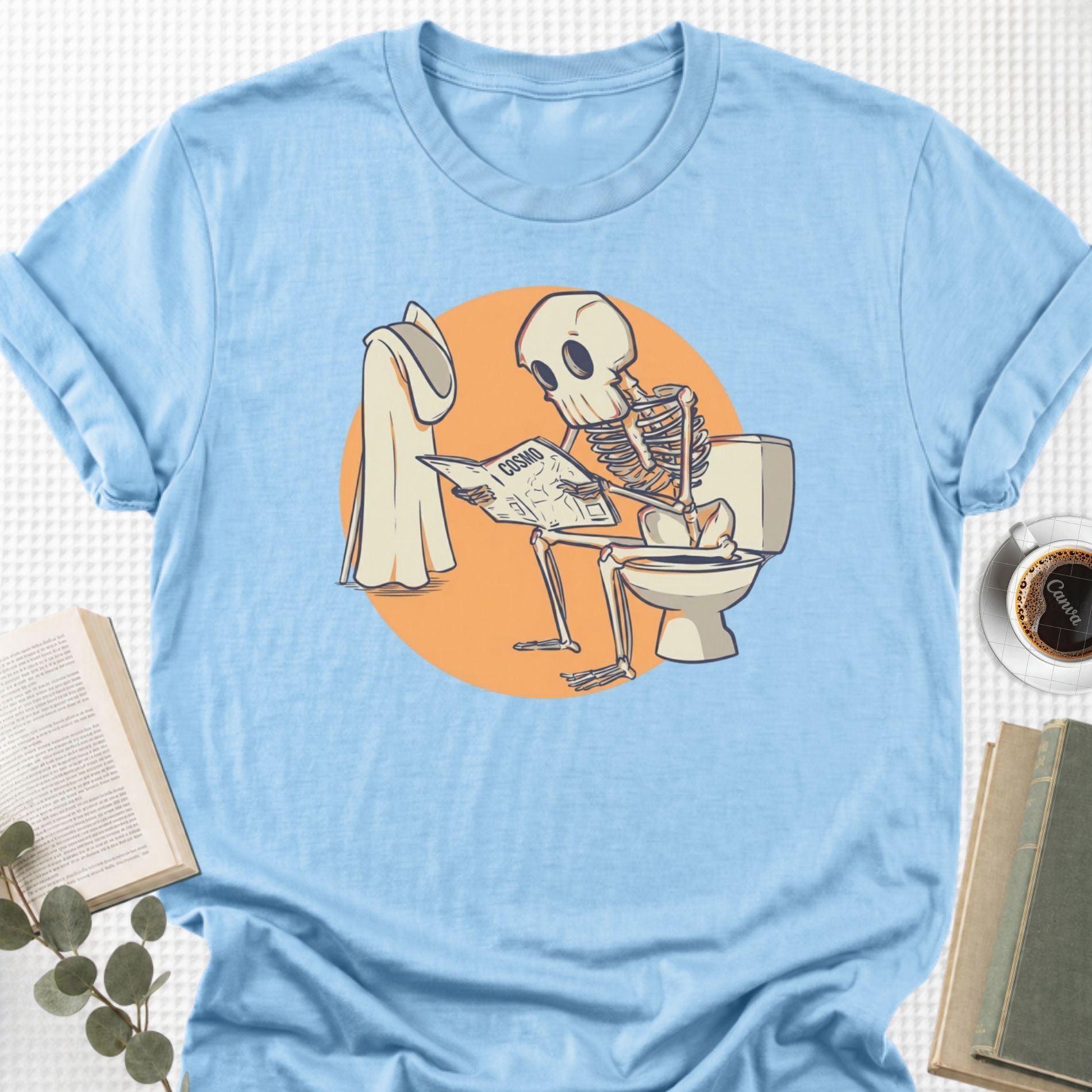 Reading Skeleton Meme Unisex T-Shirt