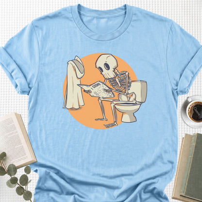 Reading Skeleton Meme Unisex T-Shirt