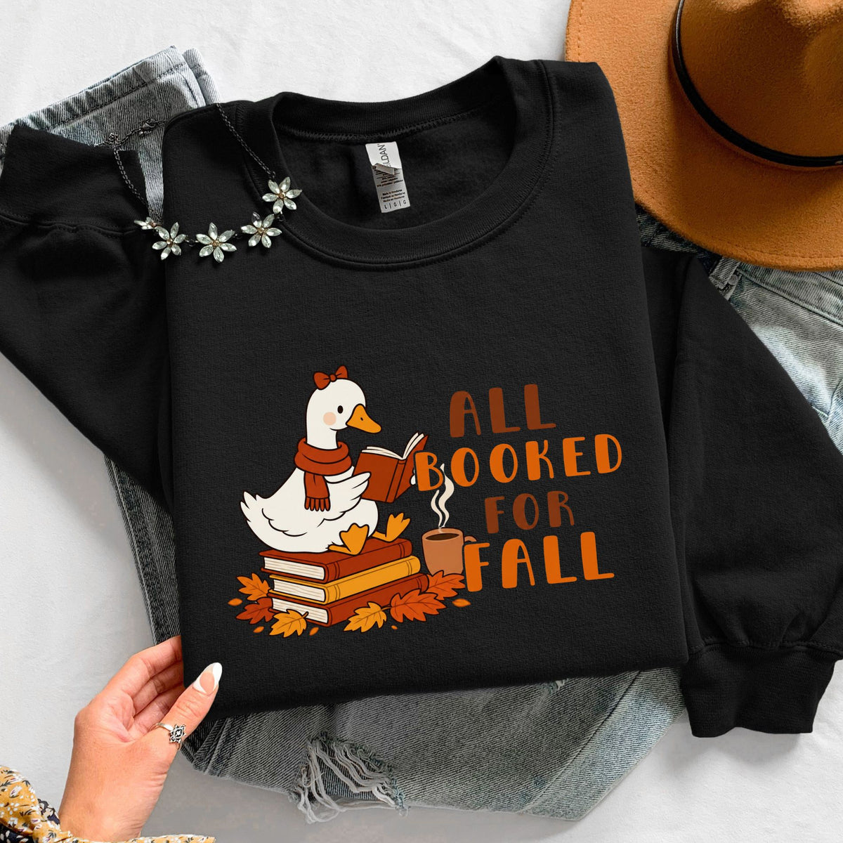 All Booked For Fall Goose Unisex Sweatshirt