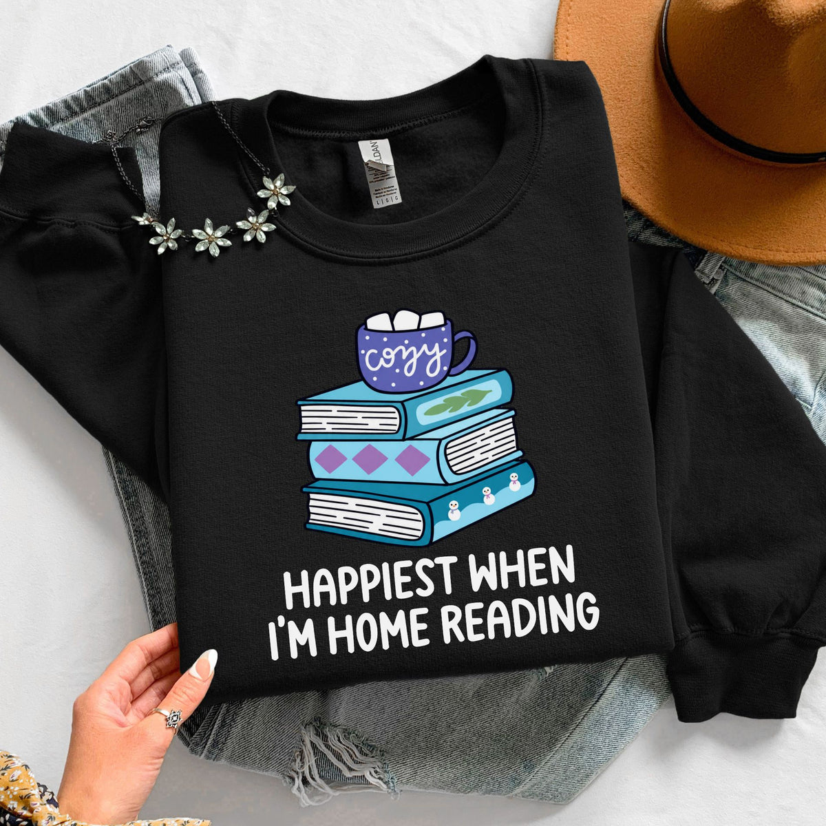 Happiest When I'm Home Reading Unisex Sweatshirt