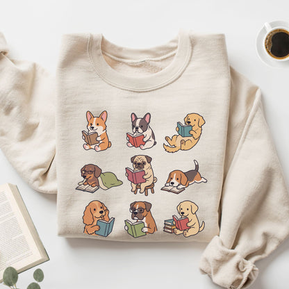 Dogs Reading Unisex Sweatshirt