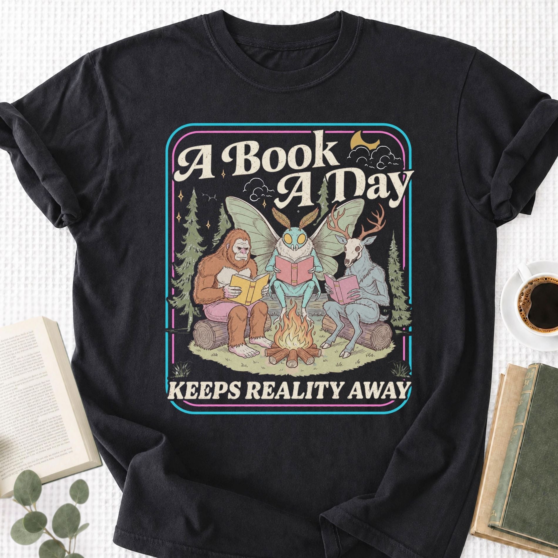 A Book A Day Keeps Reality Away Unisex T-Shirt - Book Social Club