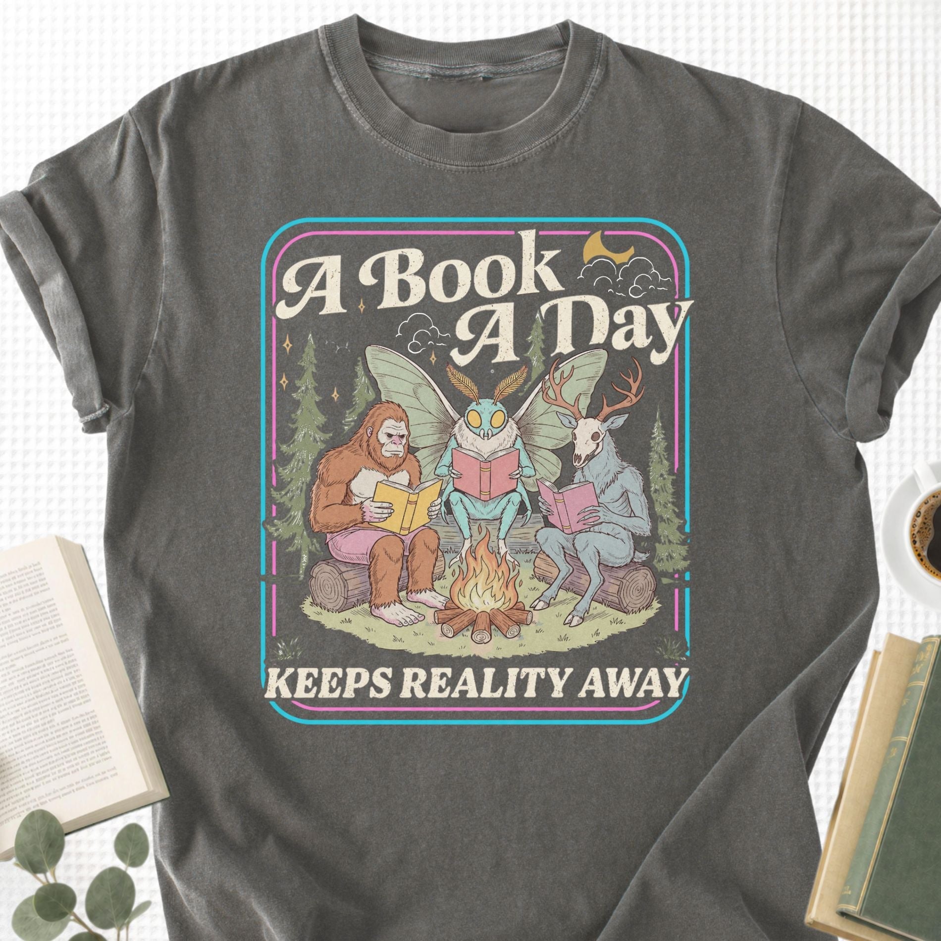 A Book A Day Keeps Reality Away Unisex T-Shirt - Book Social Club