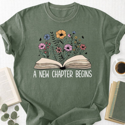 A New Chapter Begins Unisex T-Shirt - Book Social Club