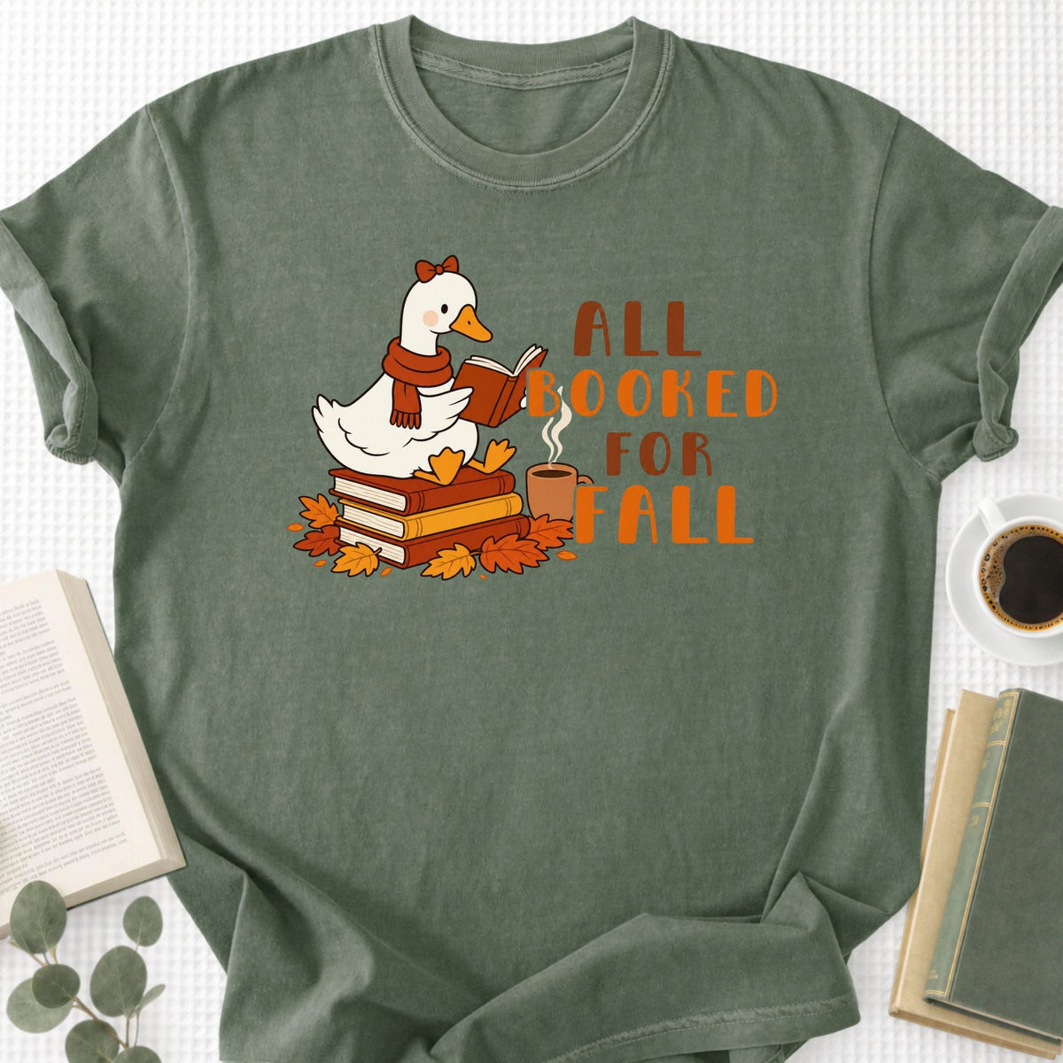 All Booked For Fall Goose Unisex T-Shirt - Book Social Club