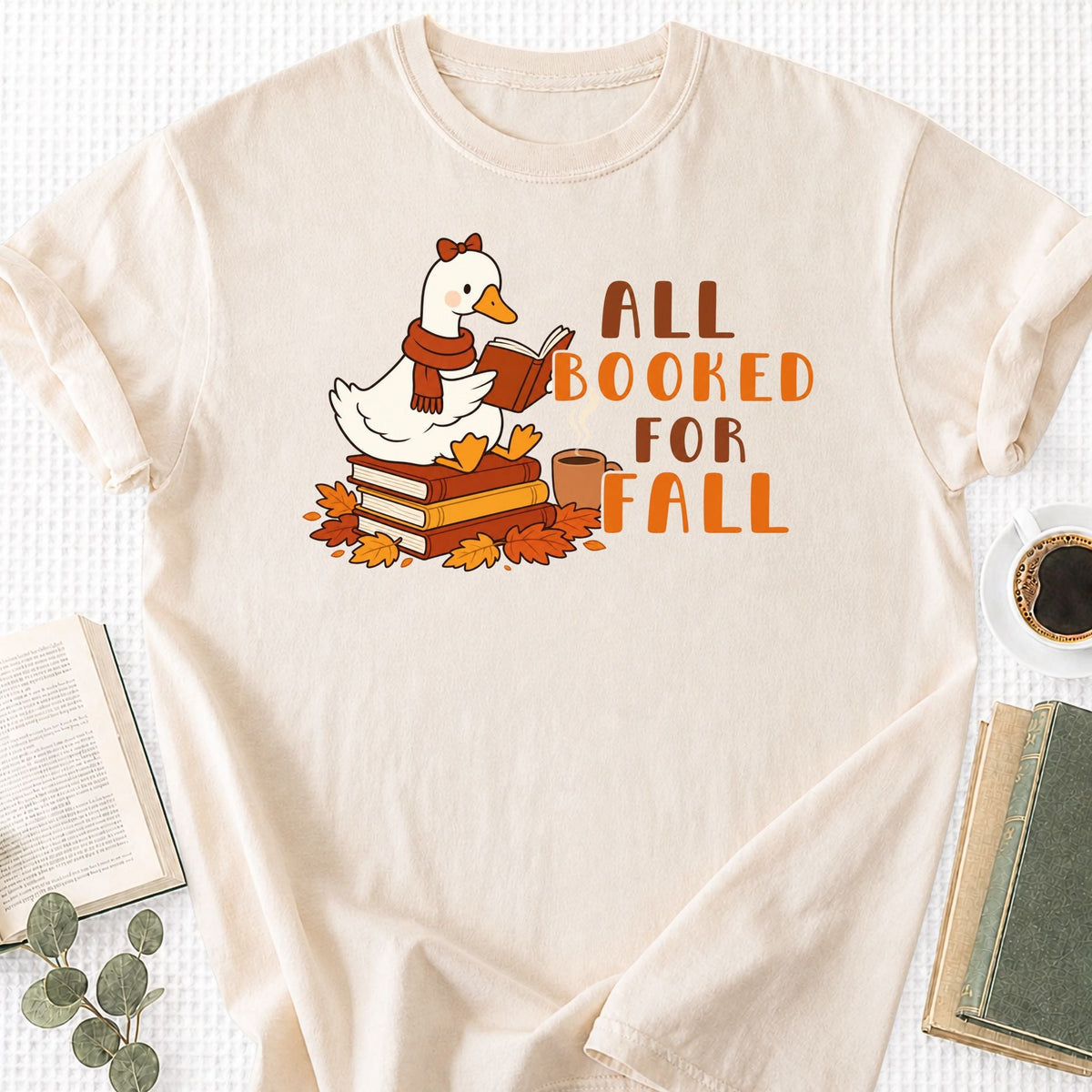 All Booked For Fall Goose Unisex T-Shirt - Book Social Club