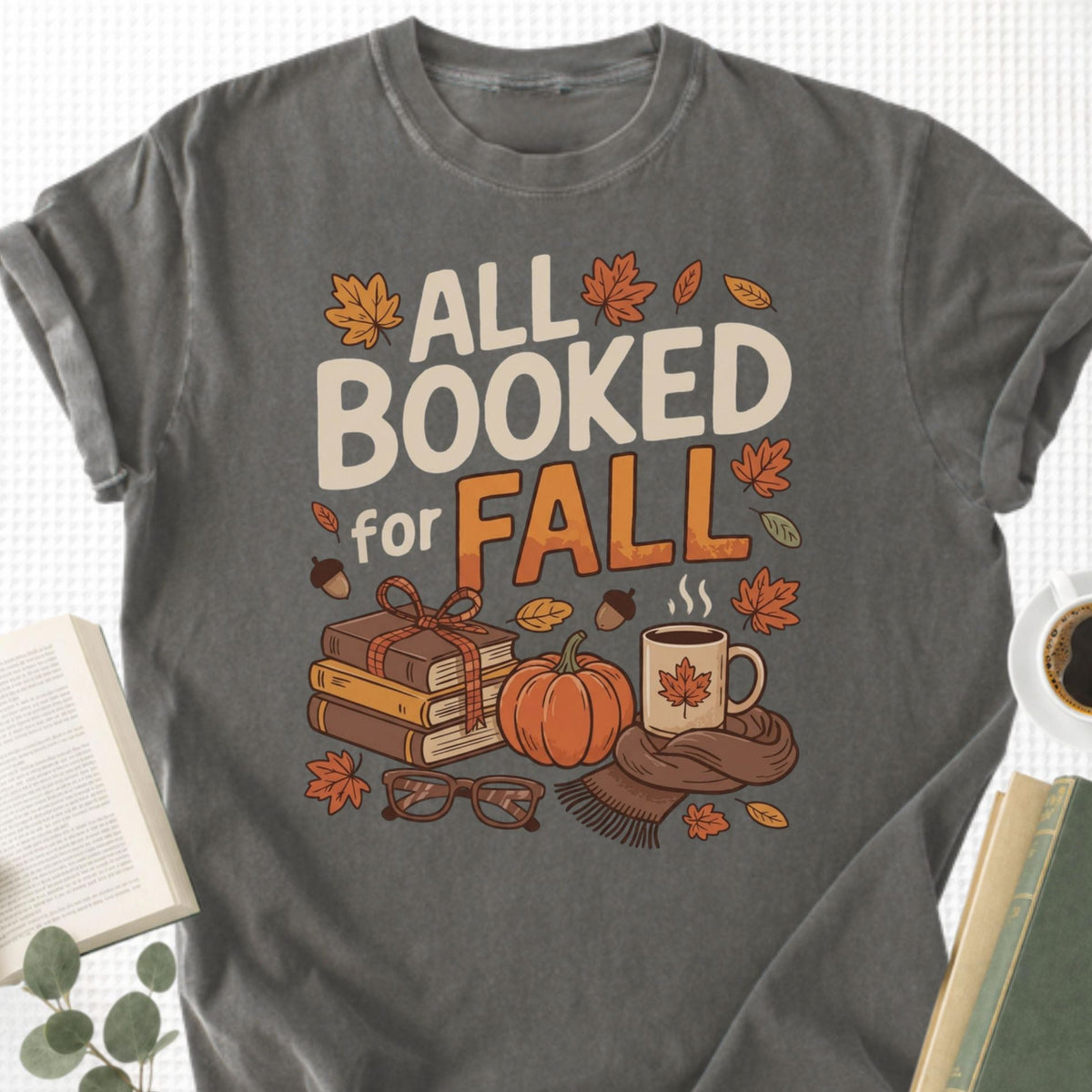 All Booked for Fall Unisex T-Shirt - Book Social Club