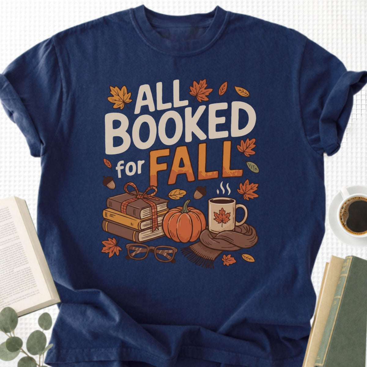 All Booked for Fall Unisex T-Shirt - Book Social Club