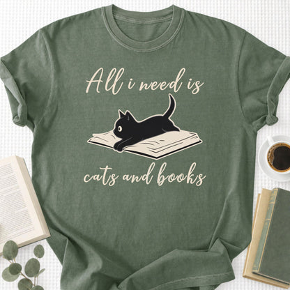 All I Need is Cats And Books Unisex T-Shirt - Book Social Club