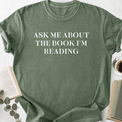 Ask Me About The Book I'm Reading Unisex T-Shirt, Reader Gift - Book Social Club