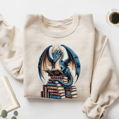 Book Dragon Fantasy Unisex Sweatshirt - Book Social Club