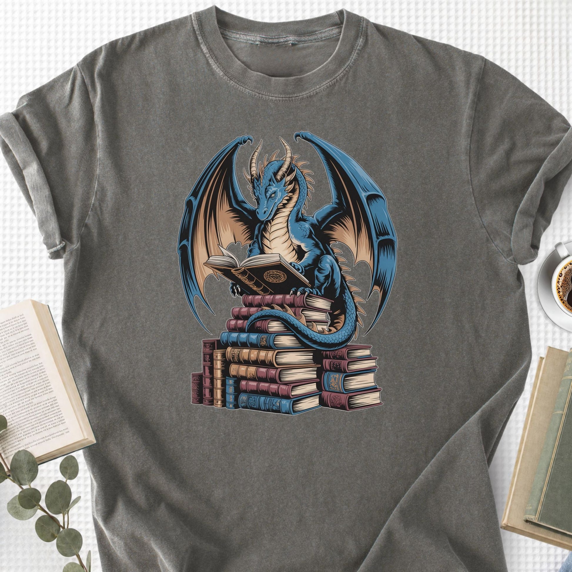 Book Dragon Fantasy Unisex T-Shirt - Book Social Club