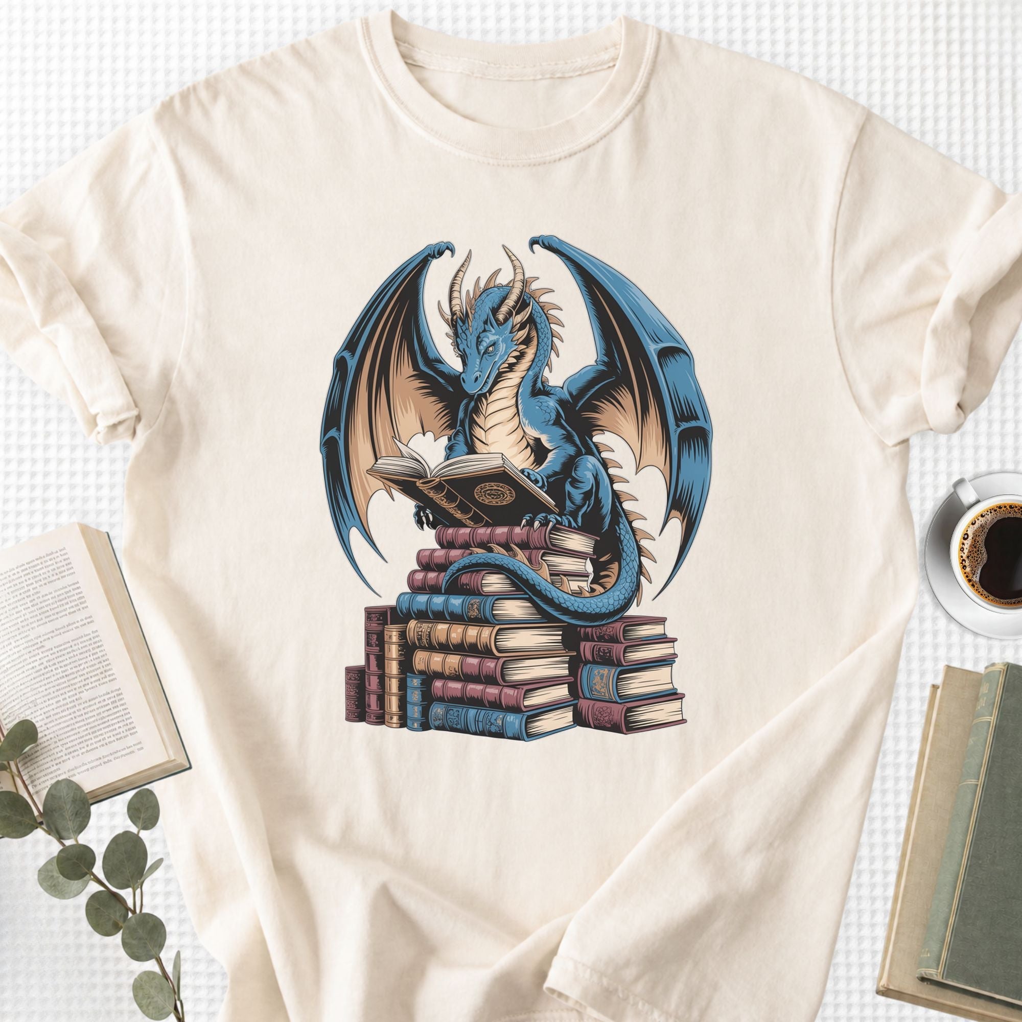 Book Dragon Fantasy Unisex T-Shirt - Book Social Club