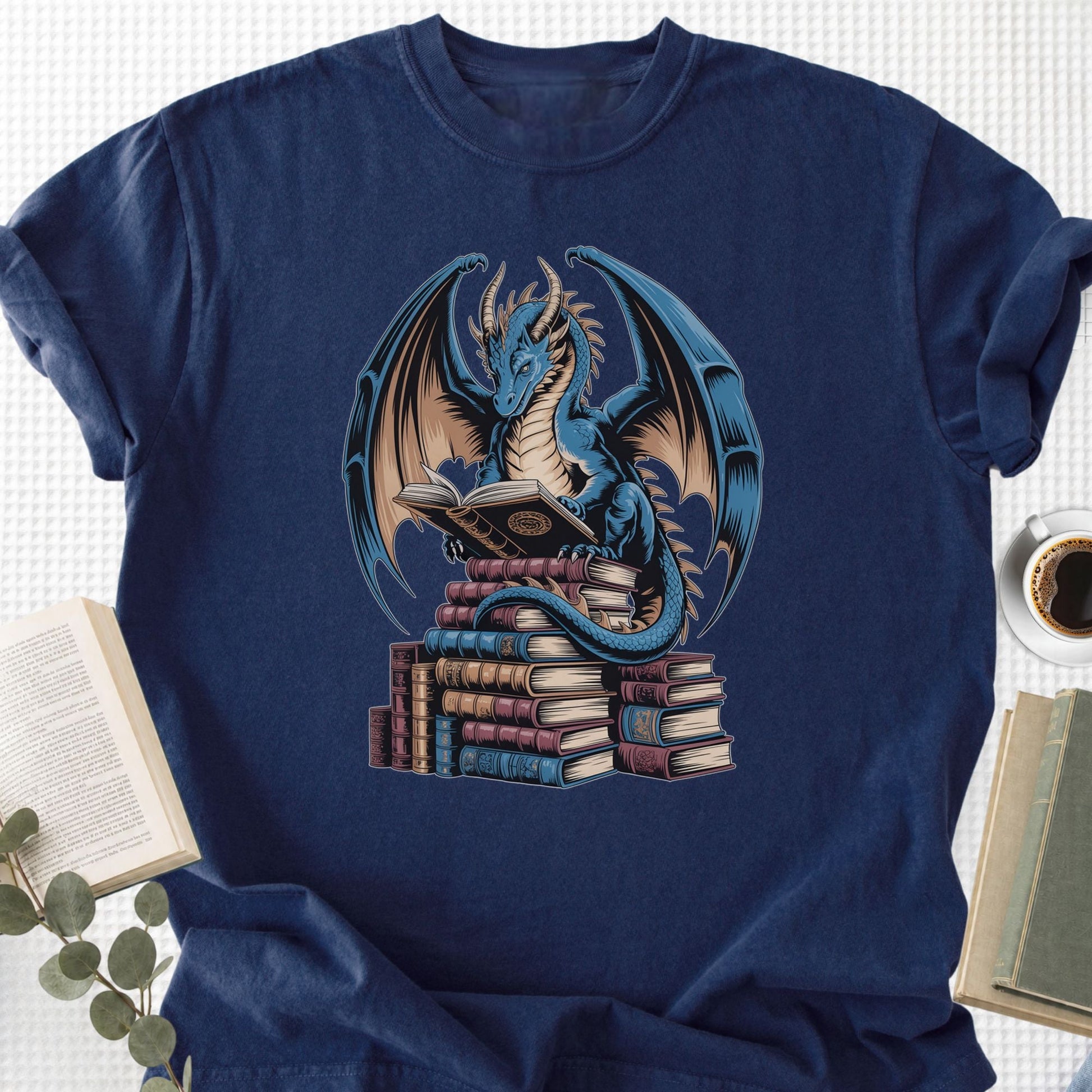 Book Dragon Fantasy Unisex T-Shirt - Book Social Club