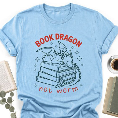 Book Dragon Not Worm Unisex T-Shirt, Funny Book Lover Gift for Readers - Book Social Club