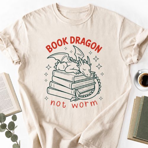 Book Dragon Not Worm Unisex T-Shirt, Funny Book Lover Gift for Readers - Book Social Club