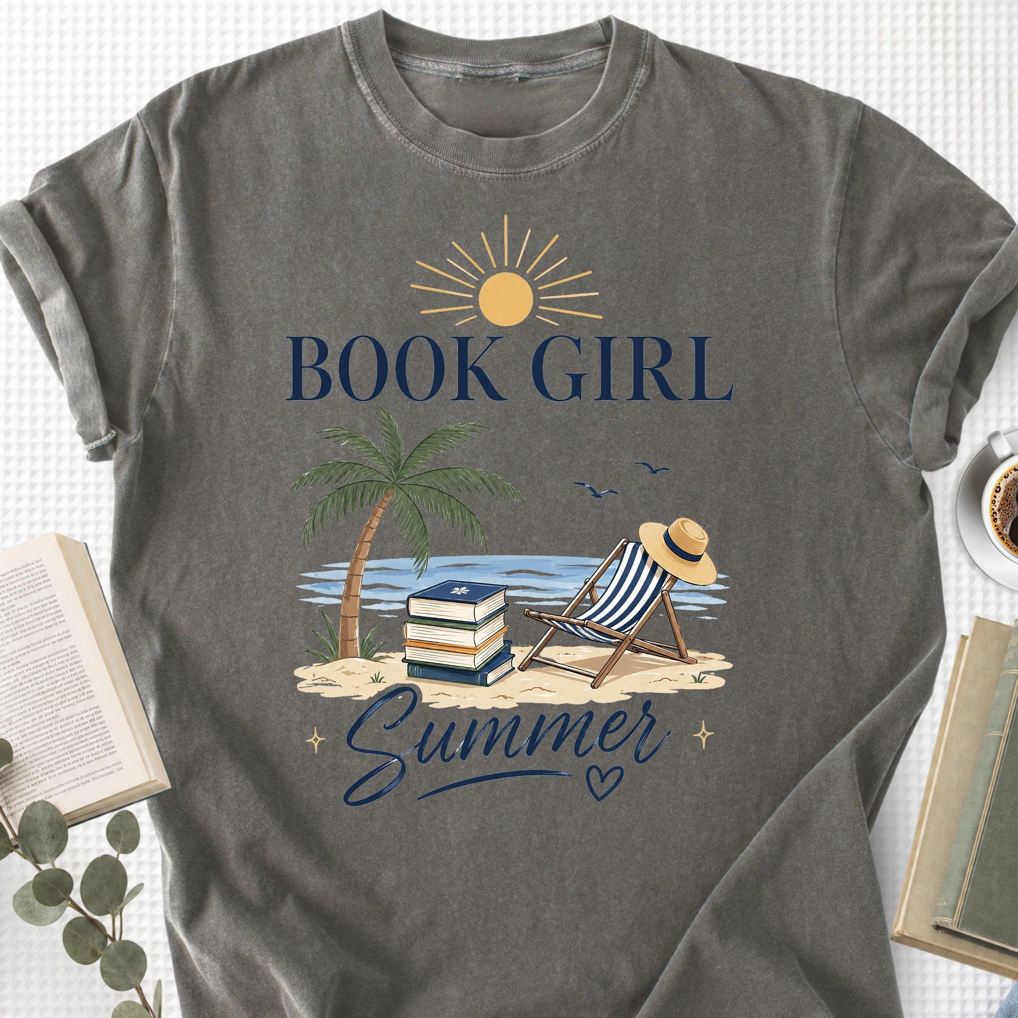 Book Girl Summer Beach Unisex T-Shirt - Book Social Club
