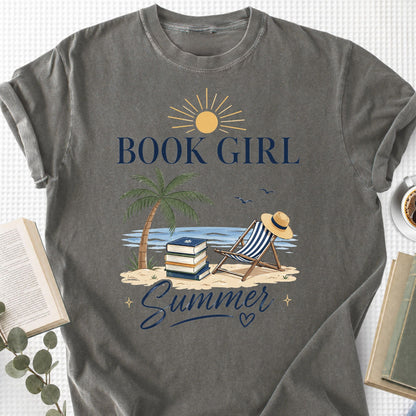 Book Girl Summer Beach Unisex T-Shirt - Book Social Club