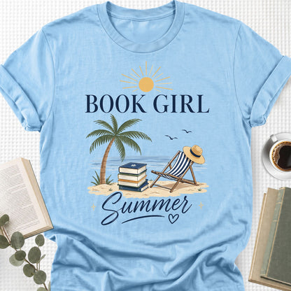 Book Girl Summer Beach Unisex T-Shirt - Book Social Club