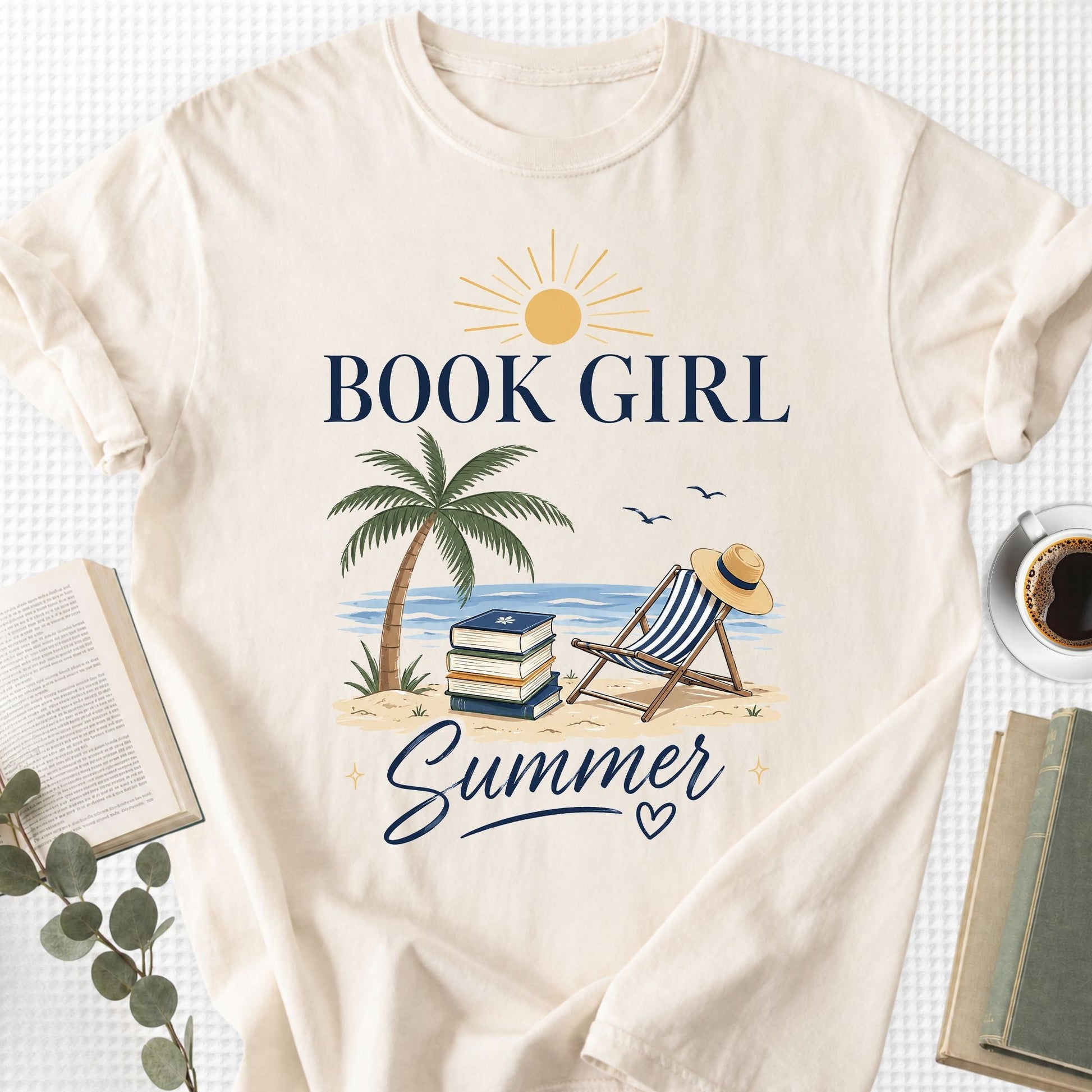 Book Girl Summer Beach Unisex T-Shirt - Book Social Club