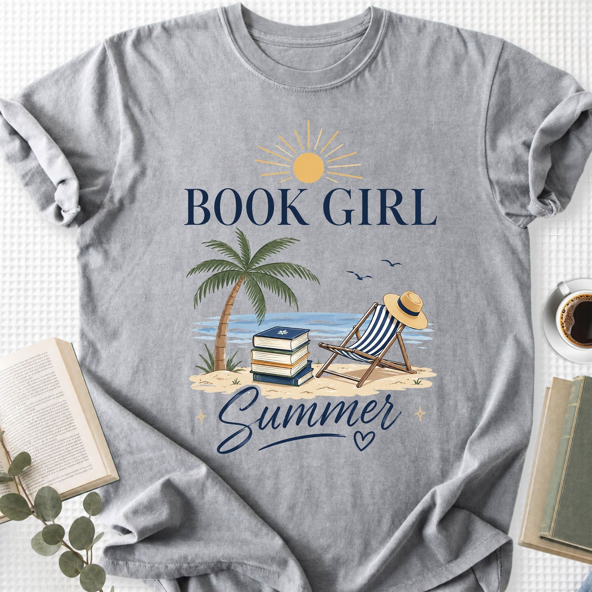Book Girl Summer Beach Unisex T-Shirt - Book Social Club