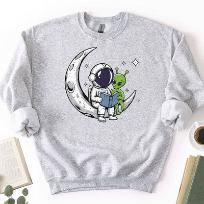 Book Lover Alien UFO Unisex Sweatshirt - Book Social Club